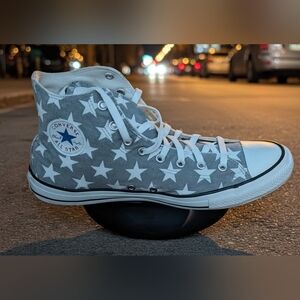 Converse Gray and White All Star High-Tops By Chuck Taylor Size 13 MEN PREOWNED